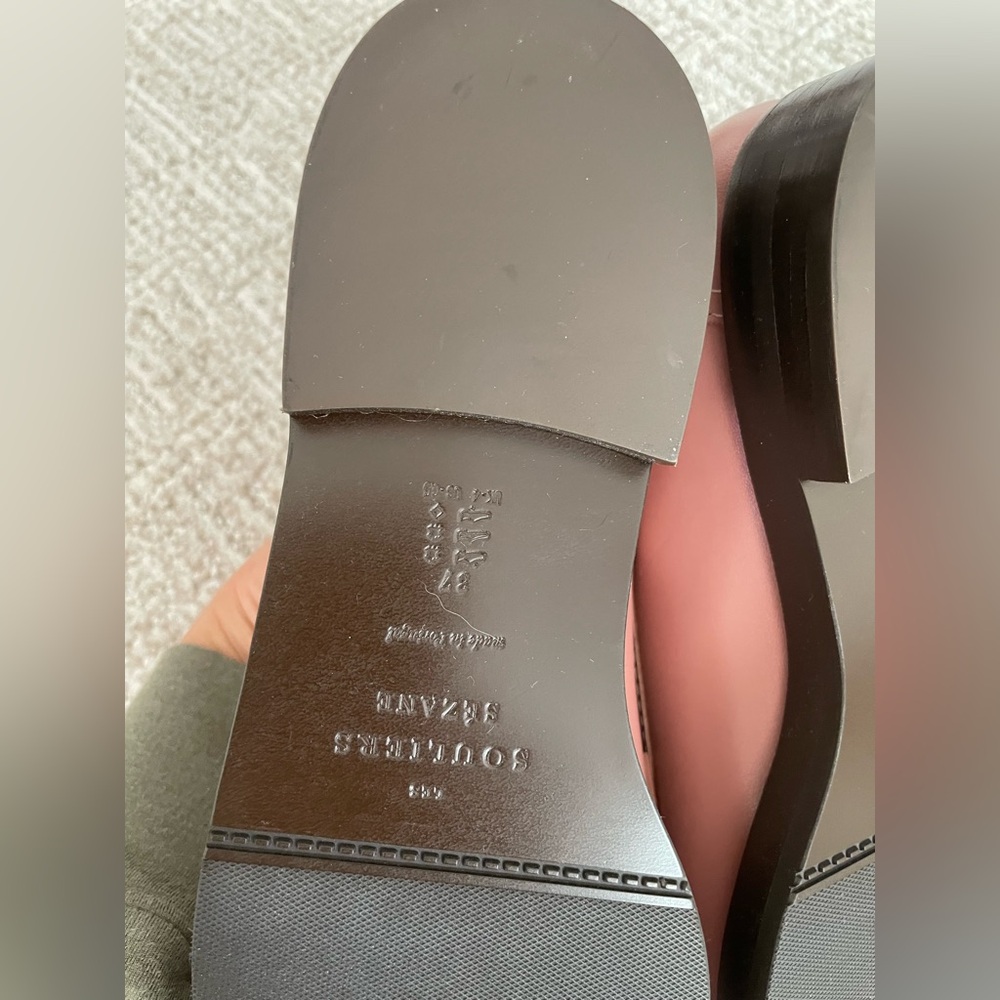 Sézane Andrea Loafers Blush Pink Leather 37 (Like New) - Picture 7 of 10